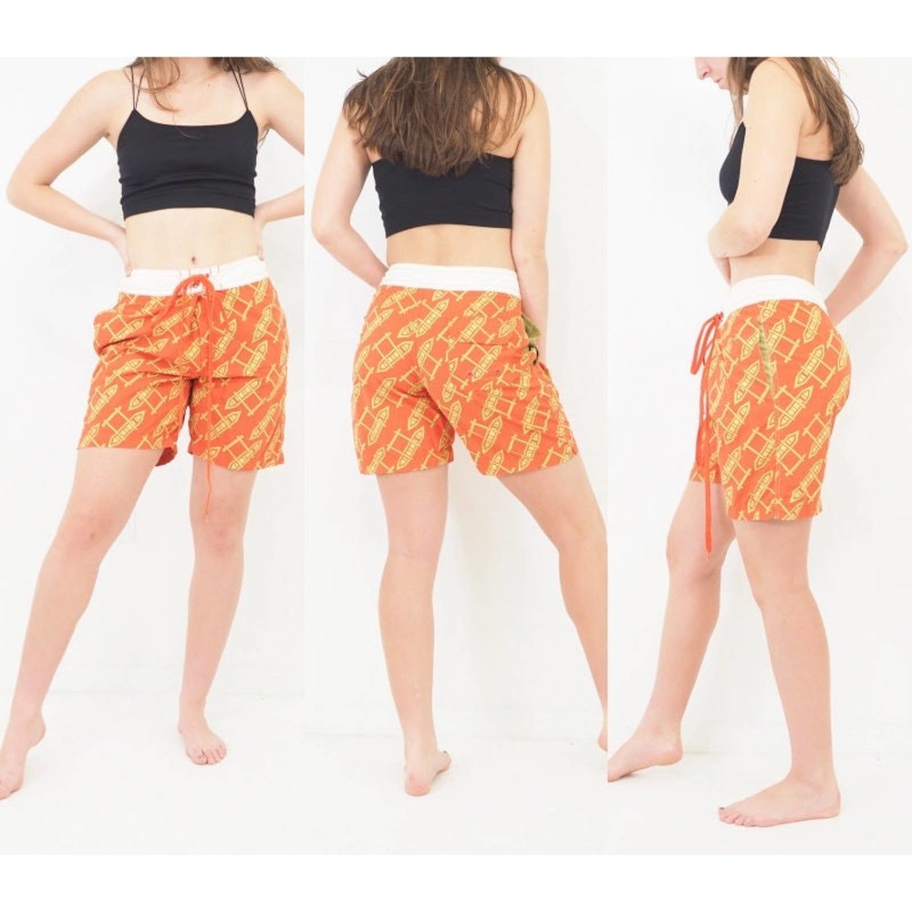 90s Vintage Reyn Spooner‎ Board Shorts Mid Rise 32 Waist Size Medium